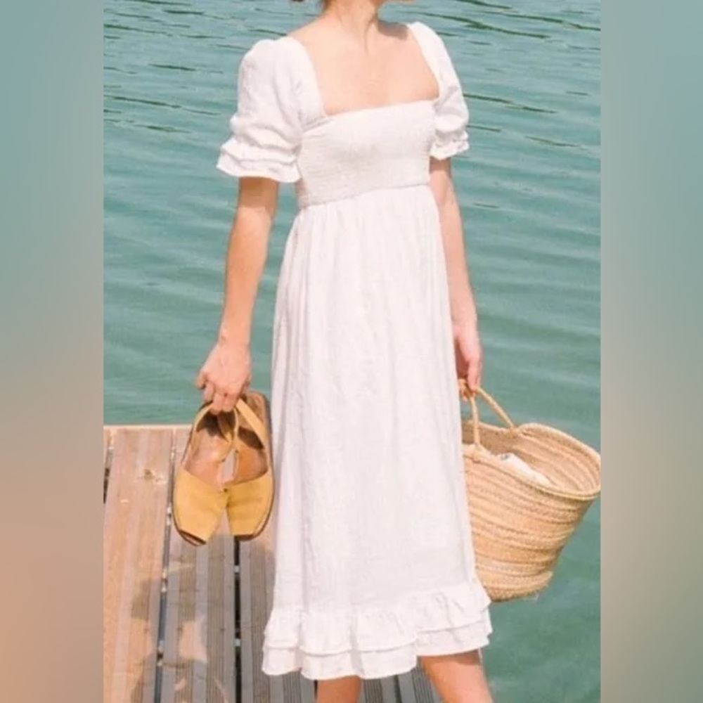 Girl in the Sun light pink  Puff Sleeve Dress XXL